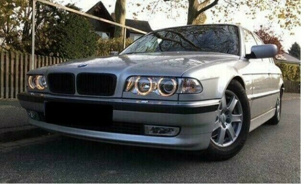 Upgrade Design Angel Eyes Scheinwerfer für BMW 7er E38 Facelift 98-01 chrom